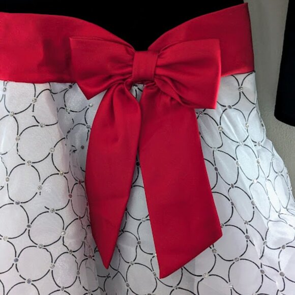 Bonnie Jean Girls Holiday Christmas Dress Long Sleeve Velvet Size 7 - Picture 3 of 5